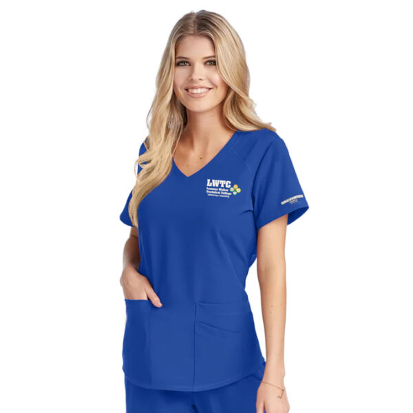 Veterinary Assisting Scrub Top | V-Neck | Women's Thumbnail