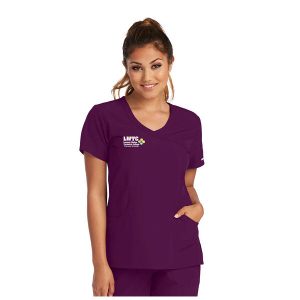 Pharmacy Technician Scrub Top | Mock Wrap | Women's Thumbnail