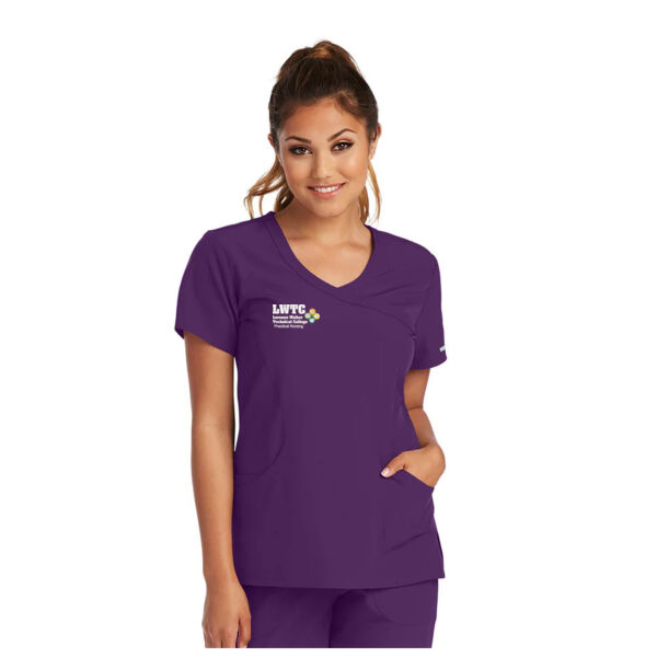 Practical Nursing Scrub Top | Mock Wrap | Women's Thumbnail