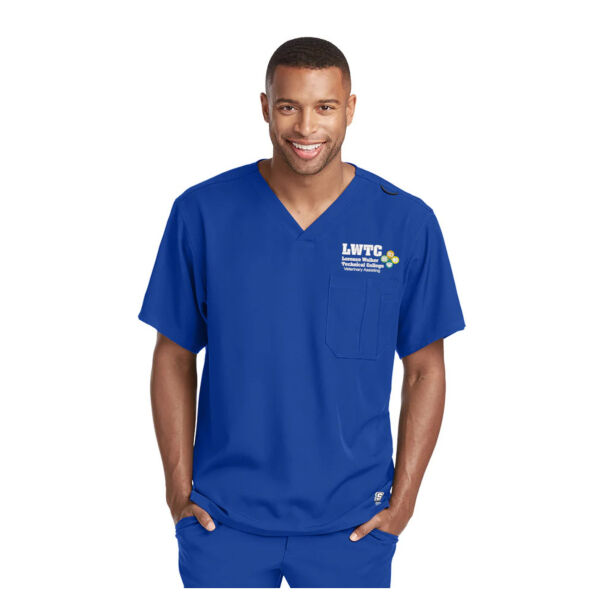 Veterinary Assisting Scrub Top | V-Neck | Men's Thumbnail